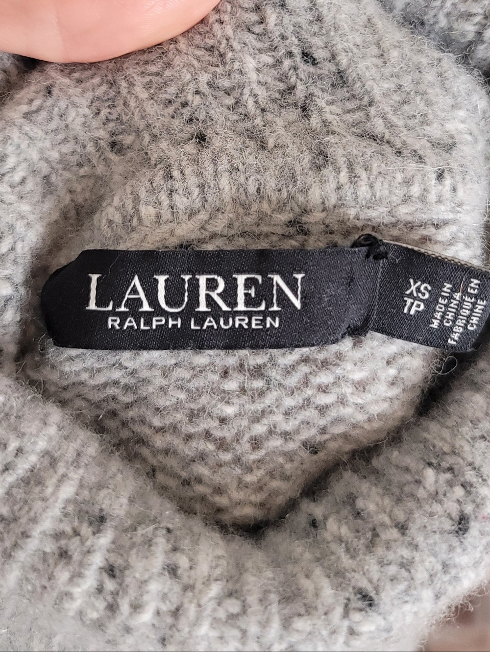 Lauren Ralph Lauren Black Label Wool Alpaca Blend Turtleneck Cable Knit Sweater - Picture 2 of 9